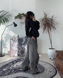 Kanen Reverse Track Denim Pants