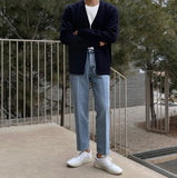 Deep regular denim pants