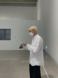 DISCERNENTs 4season Oversized Cotton Shirt - Bio-Washing