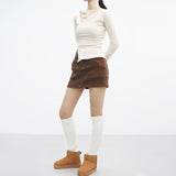 Lana Brushed A-line Skirt