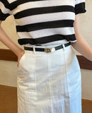 Gelad Pocket H-line Long Skirt