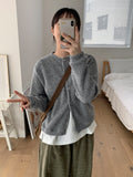 Natoy Ribbed Crop Knit Cardigan