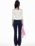 DOT FLOWER Bootcut Pants