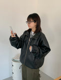 [unisex] Ecued leather over jumper