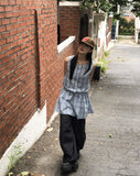 Venice Strap Sleeveless Check Mini One Piece