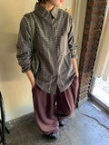Hedint Vintage Flower Long Sleeve Overshirt