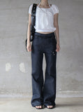 Non-fade raw denim bootcut