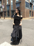 Jed Off-Shoulder Shirring T-shirt