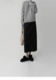 [Premium] Cashmere Knit Hood Half Zip Up