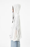Lace summer 2-way hood zip-up