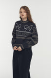 [2-WAY] RIBBON CROP Knit Zip-up