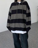 Deepa stripe hood knit