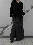 (unisex) Duvel Color Matching Layered V-Neck Knit