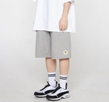 Flower Embroidery Bermuda Training Half Pants