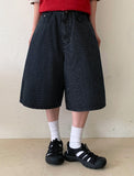 Melmio Stripe Denim Bermuda Pants