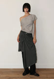[SET] UNBALANCE TEE & SCARF