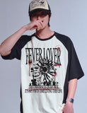FEVER LOVER Raglan Short Sleeve T-shirt