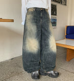 Shokumo washing wide denim pants