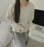 Wool Warmer Button Sleeve Silt Feminine Long Sleeve Knit