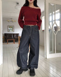 Curse Stitch Pocket Non-Fade Denim Pants