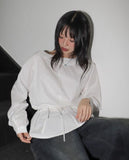 Beunu one-shoulder muffler strap blouse shirt