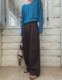 Loader Pintuck Stripe Wide Slacks