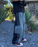 Beito mix track cargo pants