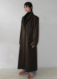 (WOOL 50) MOHAIR PINTUCK LONG COAT