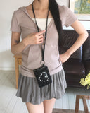 Lendin Heart Rivet Strap Keyring Mini Bag