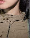 Slope vintage line cut zipper pocket jacket