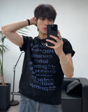 Turren Glitch Lettering Crop Short Sleeve Tee