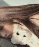 Elu Fluffy Button Jacket