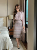 Genua Tweed H-Line Skirt