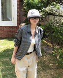 Mog Crop Check Shirt