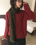 Warmk Vintage Check Winter Muffler