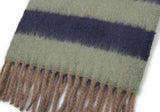 Logo Embroidery Stripe Bold Long Muffler