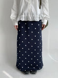 Viewkle Brushed Star Printing Banding Long Skirt