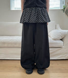 Euron Layered Dot Skirt Pants