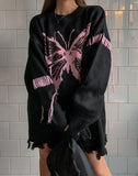 Butterfly Damage Over Knitwear