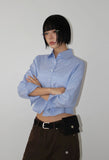 BREEZY STRIPE CROP SHIRT