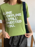 Dalran Lettering Printing Short Sleeve Tee