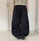 Bekyu Banding Parachute Nylon Wide Pants