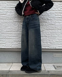 Keddy Wash Denim Wide Brushed Pants