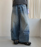 Kumiko Denim Wide Cargo Pants