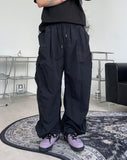 Resa Shirring Nylon Cargo Pants