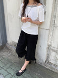 Harom Dot Capri Frill Banding Pants