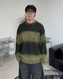 Heren gradient grunge knit