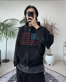 Nether Flag Crop Hood Zip-Up