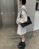 Yeonu basic pin tuck pleated skirt