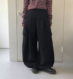 Bemolt Cotton Banding Cargo Balloon Wide Pants